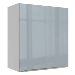 Armário Aéreo Madesa Lux 60 cm 1 Porta - Branco/Cinza