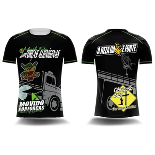 Camiseta Da Moda Verão De Manga Curta Blusa Engraçada Estampada Em 3D Caminhão Movido Por Forças Alienígenas