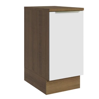 Balcão 40 cm 1 Porta Rustic/Branco Veludo Lux Madesa em Oferta na Shopee
