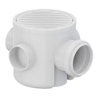 Ralo Caixa Sifonada Redonda 250x230x75mm Pvc Branco - Tigre em Oferta na Shopee