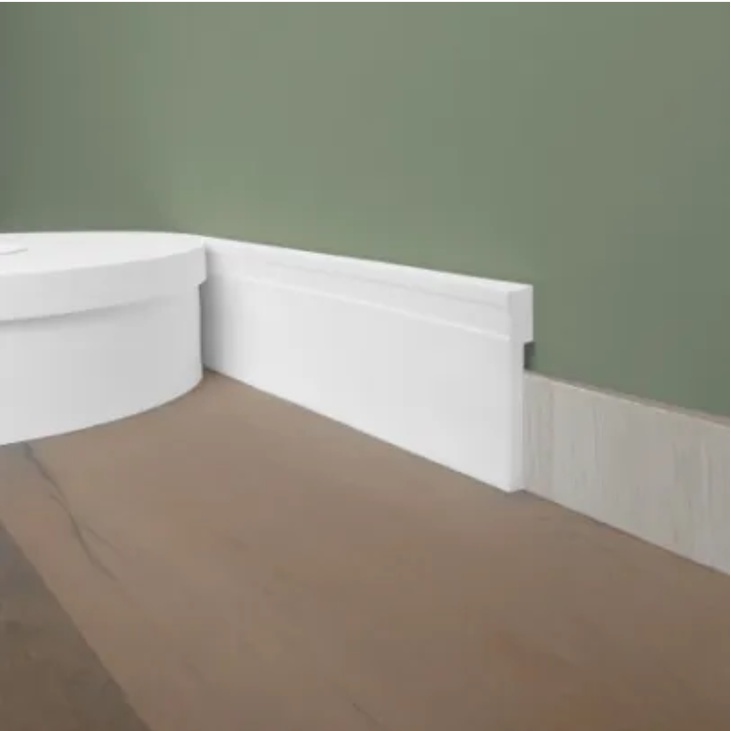 Eva Flexível 10cm x 2cm Rodapé Sobrepor Moldura 5 metros