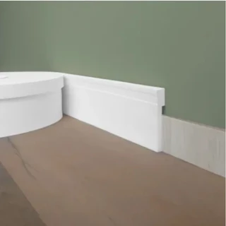 Eva Flexível 10cm x 2cm Rodapé Sobrepor Moldura 5 metros