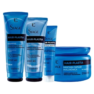Kit Eudora Siáge Hair Plastia - 3 Produtos + Leave-in Pro-Aging 100 ml em Oferta na Shopee