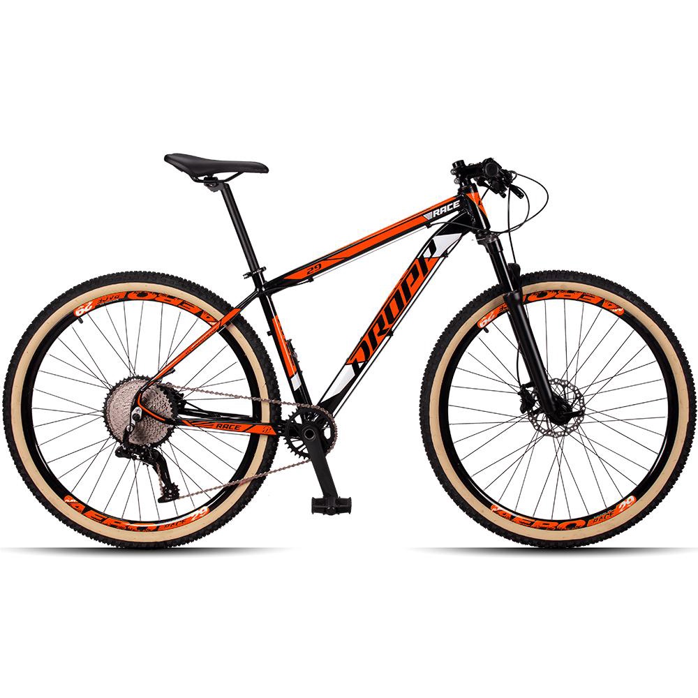 Bicicleta 29 Dropp Race 12V Freio Hidráulico Suspensão com Trava no Guidão