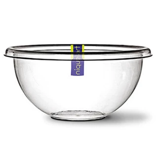 Saladeira Bowl Acrílico Redonda 7.8 Litros 34cm Tigela Grande Cozinha Receita Mesa Posta Niquelart