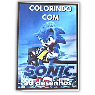 Livrinho de Colorir do Super Sonic 10 Unidades