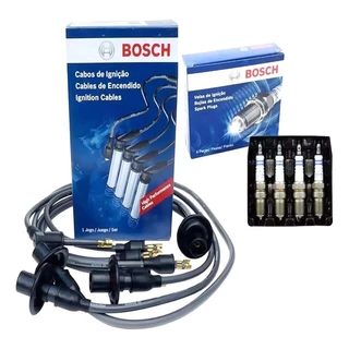 9295080042SP11 Kit Cabos E Velas Bosch Fusca 1300 1500 1600 Rosca Curta