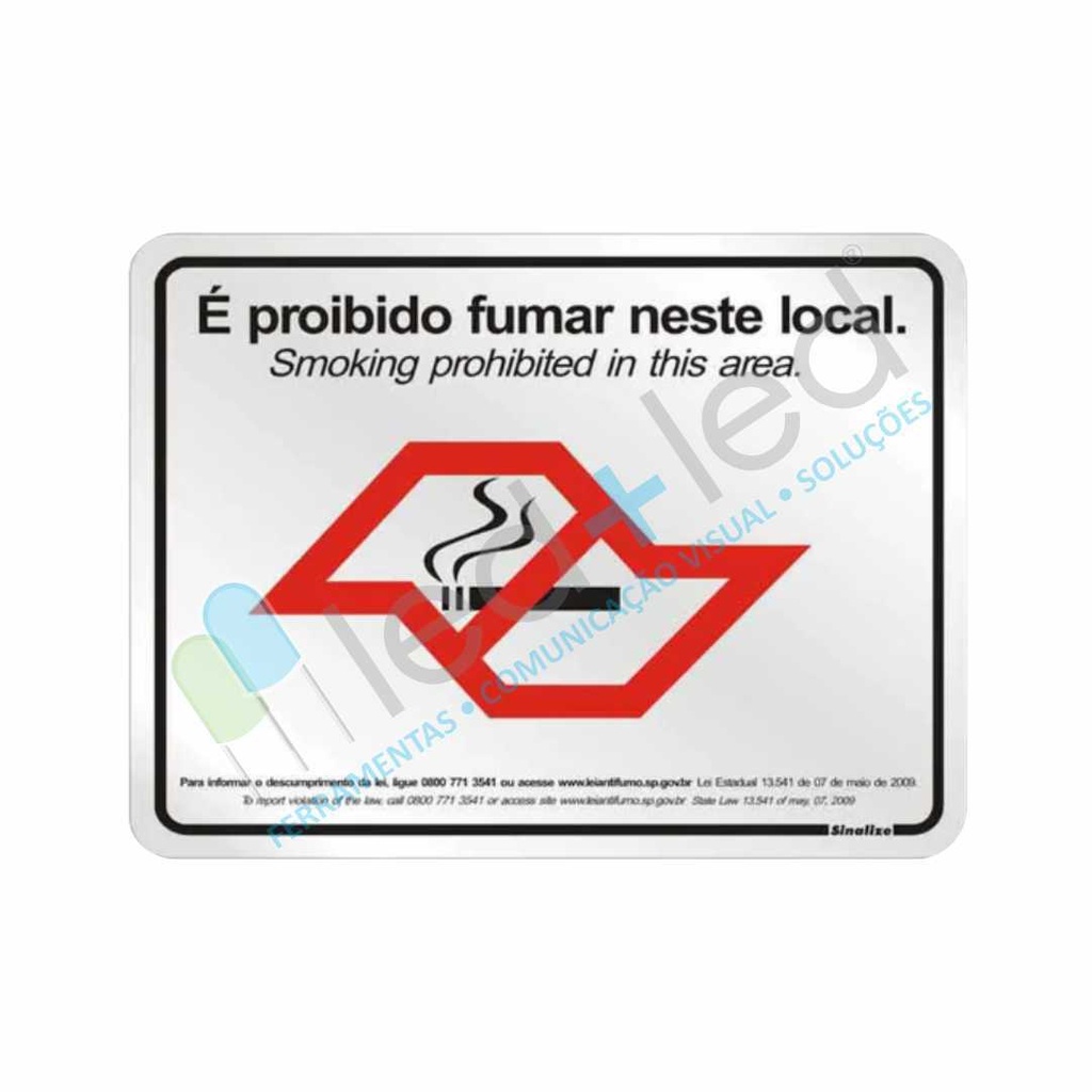 Placa 30x20cm Proibido Fumar Shopee Brasil 