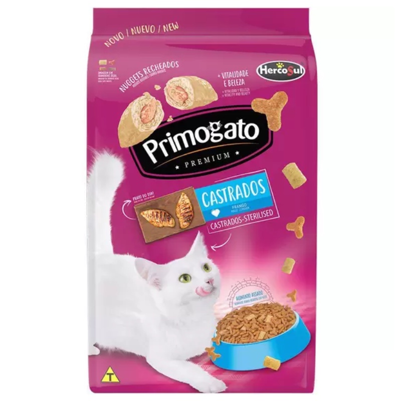 Ração Primogato Premium Castrados 10,1KG
