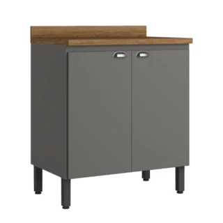 Balcão THB Vivenda com Tampo 2 Portas 1 Prateleira 80cm