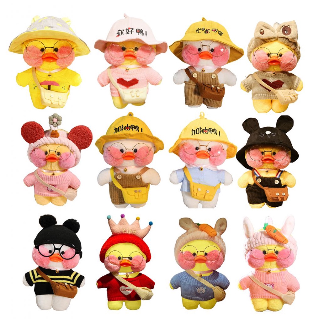 30cm Flifan Duck Cute Stuffed Toy Duck Pato Lalafanfan Paper Duck Hug  Kawaii Plush Animals Toys