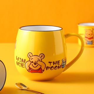 Disney Winnie The Pooh Caneca De Cerâmica Cartoon Copo Para Crianças Café Leite Presentes Domésticos