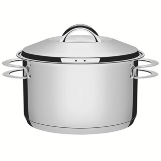 Caçarola Funda Tramontina Solar em Aço Inox Fundo Triplo com Tampa e Alças 20 cm 3,6 L 62504201