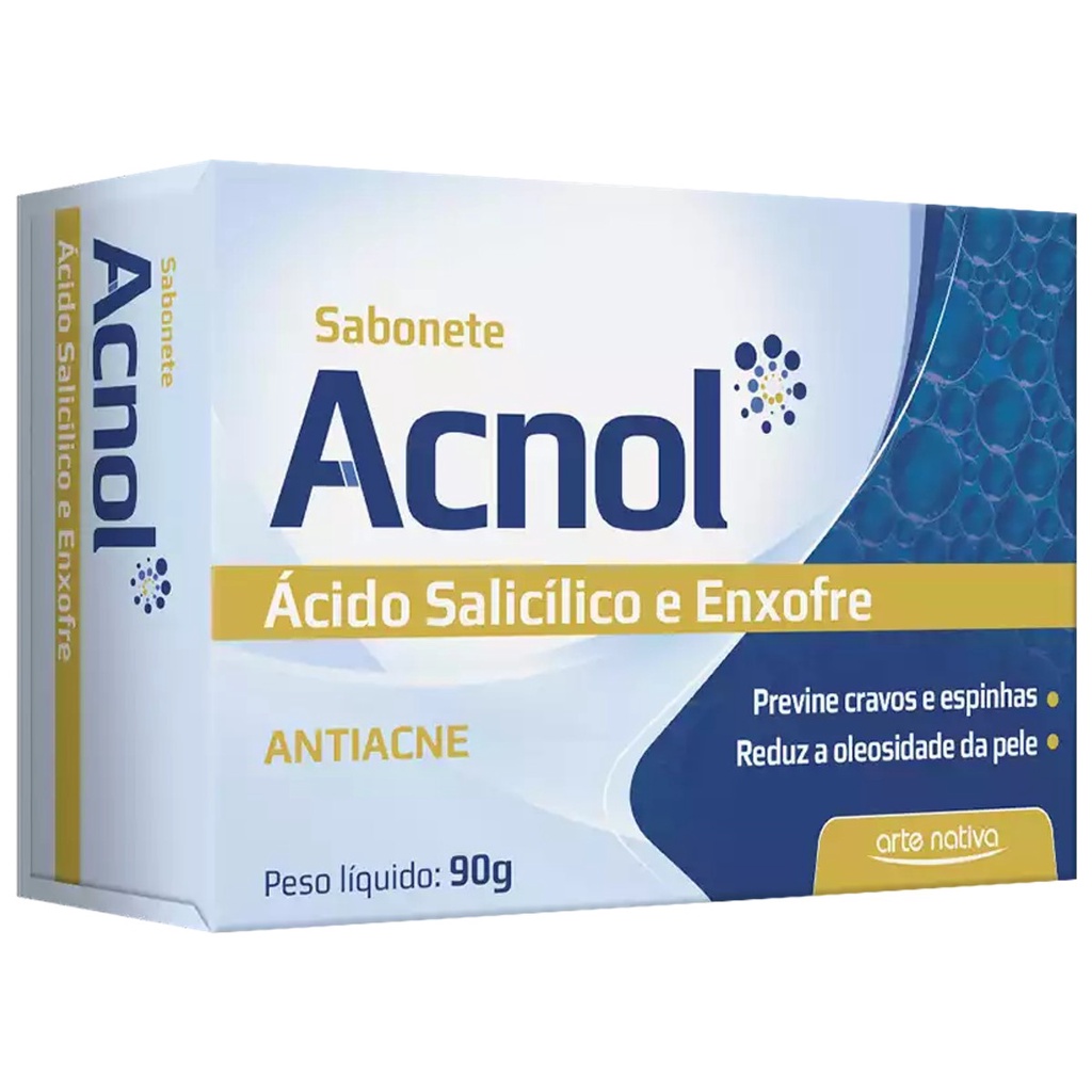 Sabonete Acnol Arte Nativa Antiacne em Barra para Cravos e Espinhas com ...
