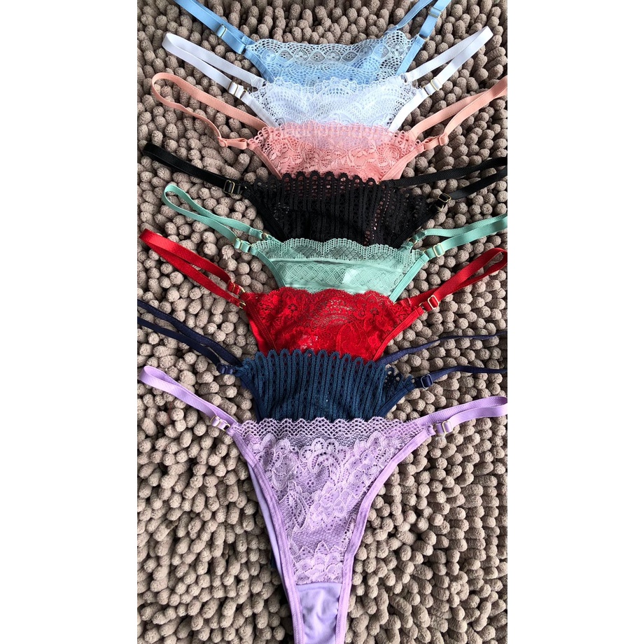 Calcinha Feminina Sexy Lace Thongs Mulheres Low Rise G String