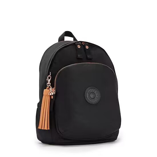 Kipling Novo Produto Mochila De Costura Black Rose Gold