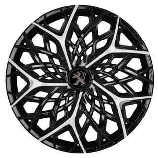 Jogo 4 Calota Moove Aro 14 Preto/Prata Peugeot 205 206 207 208 Passion 4053