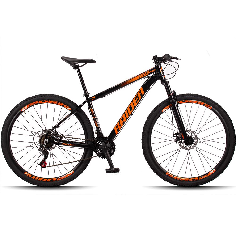 Bicicleta 29 Raider Z3X Pro 21V Freio a Disco e Suspensão Quadro Alumínio MTB