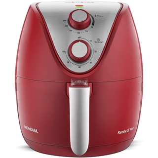 Fritadeira Elétrica Air Fryer Mondial 3,5 Litros Sem Óleo Antiaderente 1500W AR AF-32-RI Vermelho/Inox