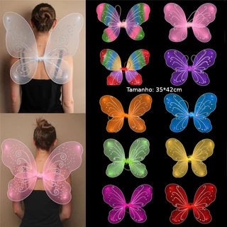 Asa De Fada Borboleta Fantasia Para Festas Carnaval