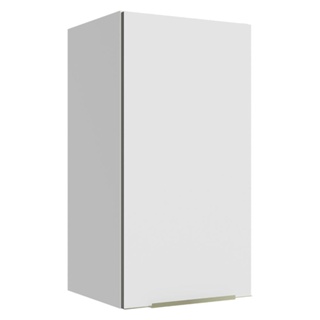 Armário Aéreo Madesa Lux 35 cm 1 Porta - Branco/Branco Veludo