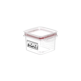 Pote de Plástico Quadrado 380 ml Hermético Trava Mais Vermelho Mickey