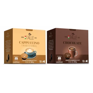 Cápsulas Dolce Gusto Cappuccino Chocolate Café Italle 20 Und