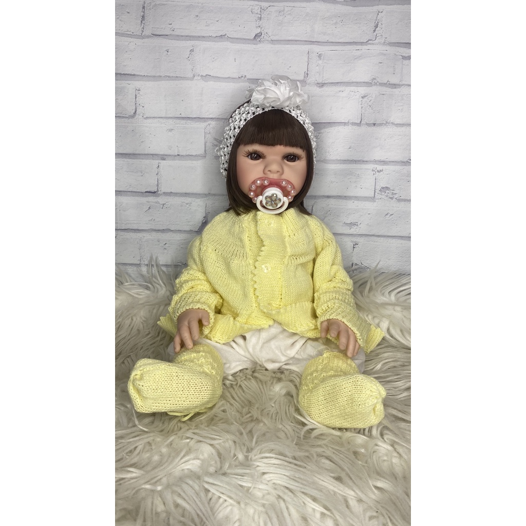 BEBÊ REBORN DE SILICONE ANNY LANÇAMENTO + PODE DAR BANHO + ✓ENXOVAL E –  Minha Infância bebês reborns