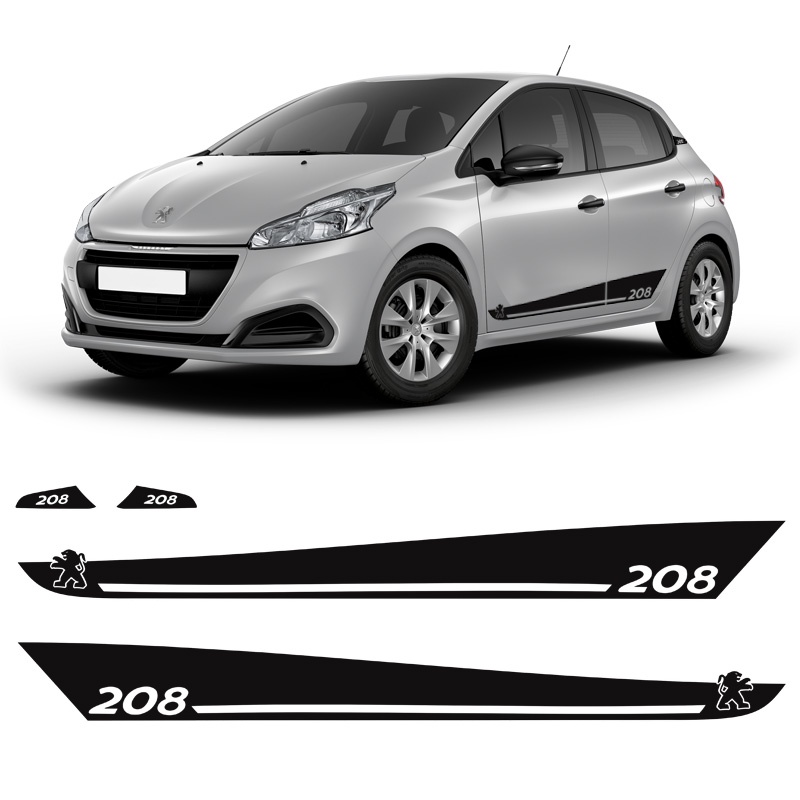Kit Faixa Peugeot 208 Sport 2014/2020 Adesivo Lateral Portas | Shopee ...