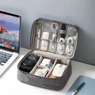 Cabo multifuncional de dados de energia Bolsa para fone de ouvido Bolsa de armazenamento Digital Bolsa de armazenamento portátil de grande capacidade Acessórios para telefones celulares Power Bank U Disco rígido Armazenamento do Mouse