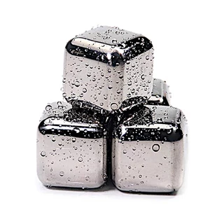 Pedra Cubo Gelo Aço Inoxidável Reutilizável
