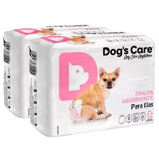 Fralda Descartável Higiênica P/cães Fêmea Dogs Care 24 Un PP