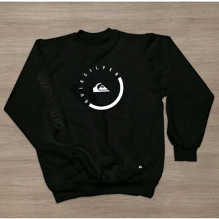 Suéter Quiksilver Blusa De Gola Careca De Moletom Flanelado