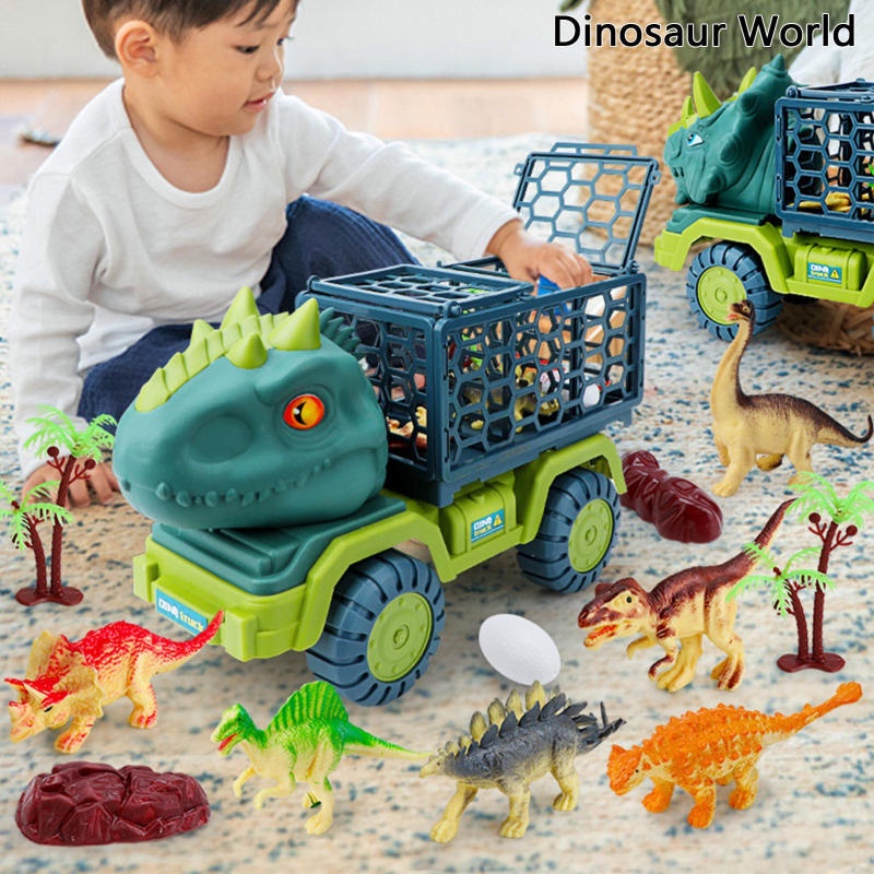 HEALTHTIME Dino Truck Set Simulação De Dinossauro Transportador De