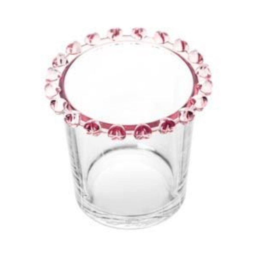 Porta Colher Talher De Cristal Com Borda Rosa Cora O Cm Lyor Shopee Brasil