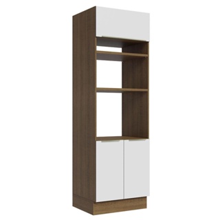 Torre Quente Madesa Lux 70 cm 3 Portas - Rustic/Branco Veludo