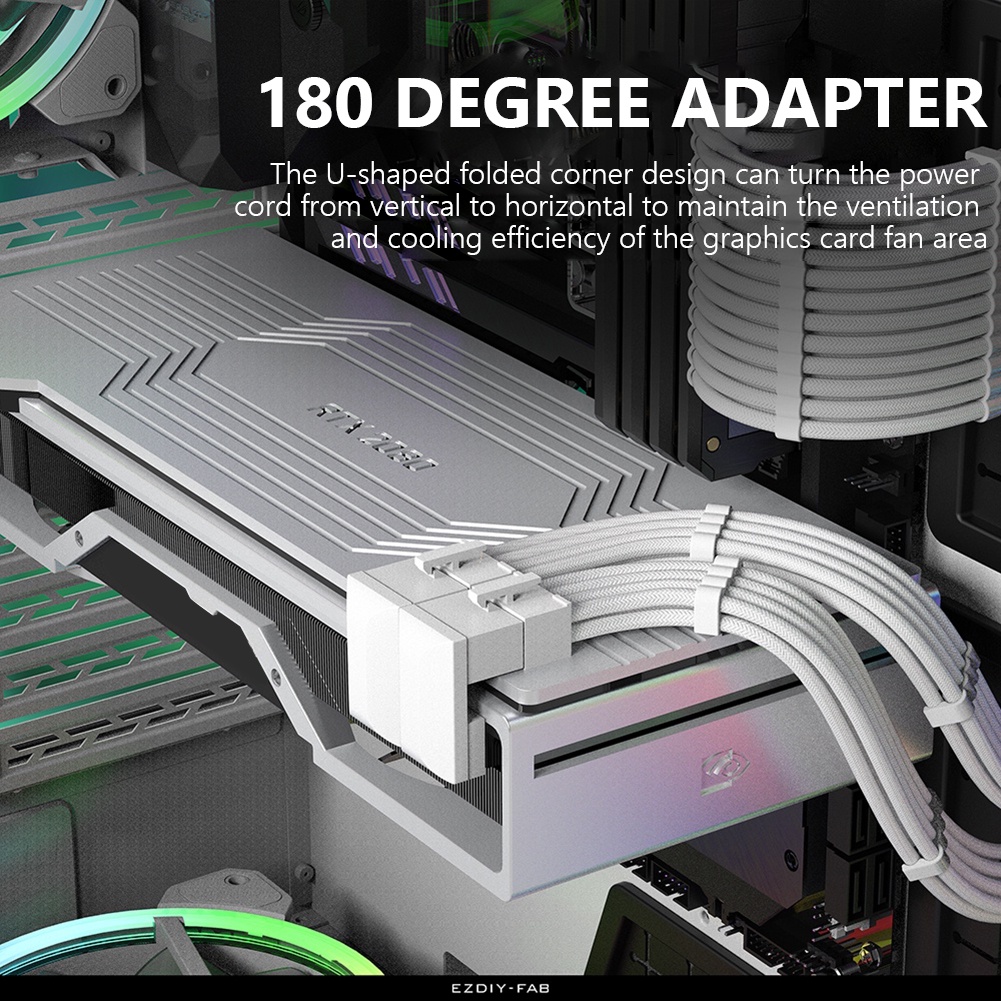UEB ATX 8 Pinos Fêmea A Adaptador Macho De 180 Graus Para Placa Gráfica ...