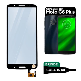 Tela Vidro Moto G6 Plus Compativel Motorola Com Touch