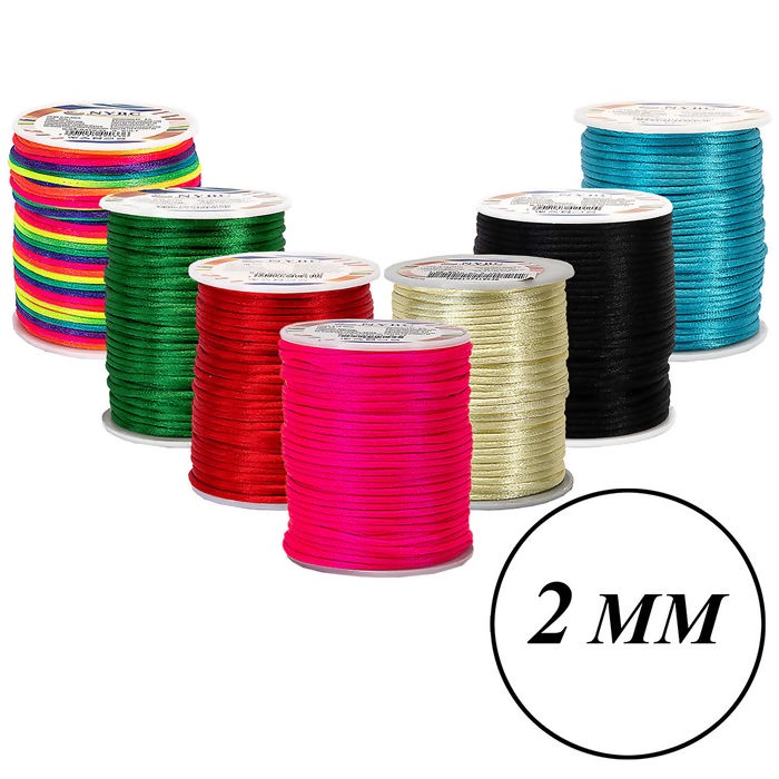 CORDAO ACETINADO RABO DE RATO - 02MM - ROLO C/50 MTS | Shopee Brasil
