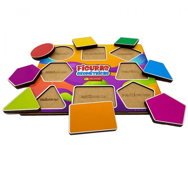 Jogo Educativo Infantil Forma Geometrica Brinquedo Mdf