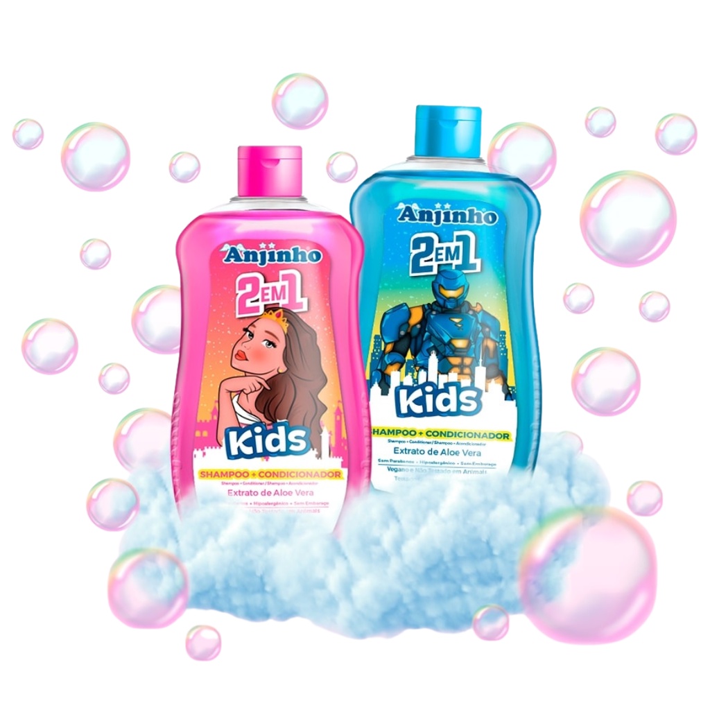 Shampoo + Condicionador 2 em 1 Kids Anjinho- Parentex 400ml