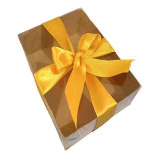 20 Caixas Kraft Visor - De Presente 20x15x5,5cm Presente Dia dos Namorados Festa Junina Julina