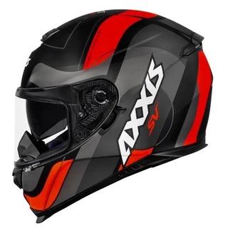 Capacete Axxis Eagle Sv Smart Matt Black/Grey/Red Viseira Transparente