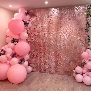 Painel Cortina De Festa Metalizada Decoração Parede Fundo para Festas Brilhante - Papel de Parede