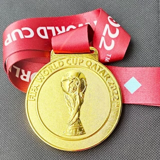 Copa Do Mundo 2022 Medalha FIFA Qatar Liga De Futebol Hércules Messi Campeão Crachá Fãs Lembrança Modelo Coleção