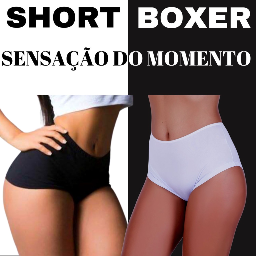 short boxer feminina conforto Nao Marca Na Roupa