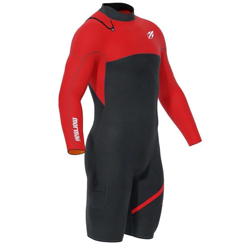 Short John Manga Longa 1mm Masculino Flexxxa Pro Uv-suit Surf
