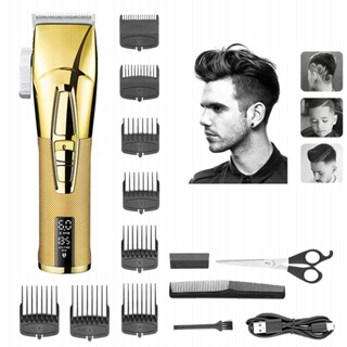 Kemei 5096 Aparador De Cabelo Profissional De 2 Velocidades Para Homens Elétrico Ajustável Barba Máquina De Corte Recarregável