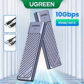 UGREEN M . 2 NVMe SATA SSD Adaptador De Caixa 10Gbps Protocolo Duplo USB 3.2 Gen2 C Externa Suporta Chaves E B &