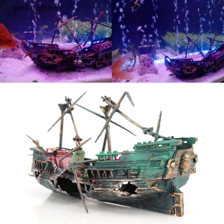 Barco Decoração De Aquário Jfbr Grande Navio De Ar Dividido Peixe QDD